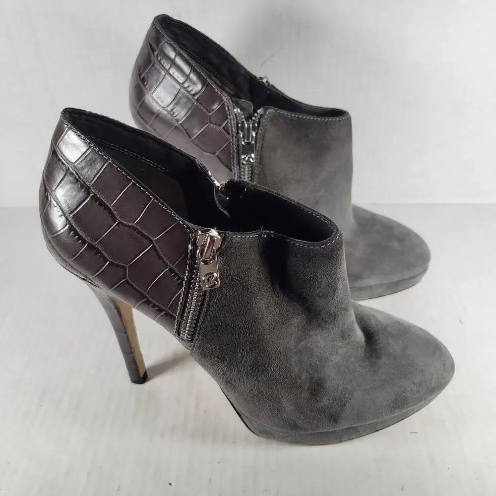 MICHAEL KORS Women Leather York Snake print Gray Zipped 5